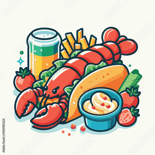 food, lobster, roll, seafood, bun, bread, delicious, restaurant, sandwich, lobster roll, meal, lunch, dinner, new england, background, shellfish, fresh, butter, menu, eat, cuisine, maine, dish, meat, 