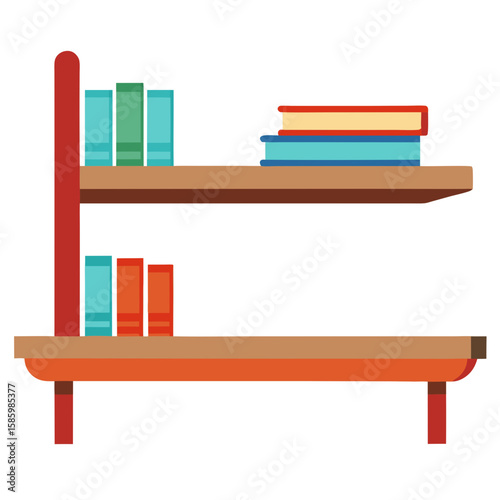 3d render of a bookshelf