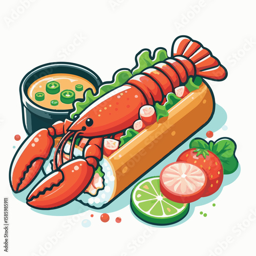 food, lobster, roll, seafood, bun, bread, delicious, restaurant, sandwich, lobster roll, meal, lunch, dinner, new england, background, shellfish, fresh, butter, menu, eat, cuisine, maine, dish, meat, 