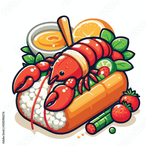 food, lobster, roll, seafood, bun, bread, delicious, restaurant, sandwich, lobster roll, meal, lunch, dinner, new england, background, shellfish, fresh, butter, menu, eat, cuisine, maine, dish, meat, 