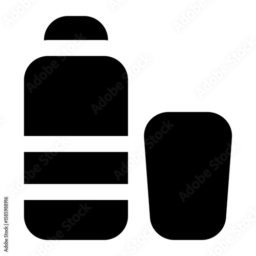 mineral water icon for illustration