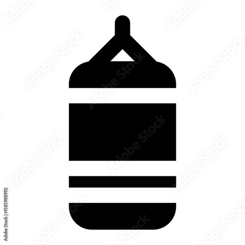 punching bag icon for illustration