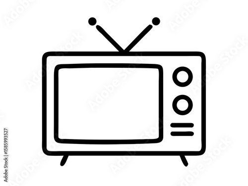 retro television outline illustration