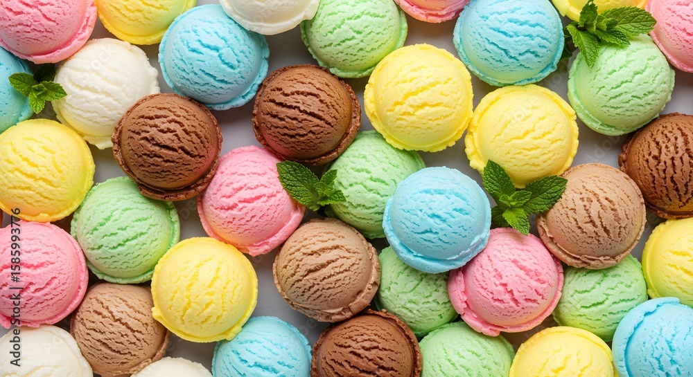 An Array of Colorful Ice Cream Scoops: A Visual Celebration of Sweetness and Delight An Array of Colorful Ice Cream Scoops: A Visual Celebration of Sweetness and Delight