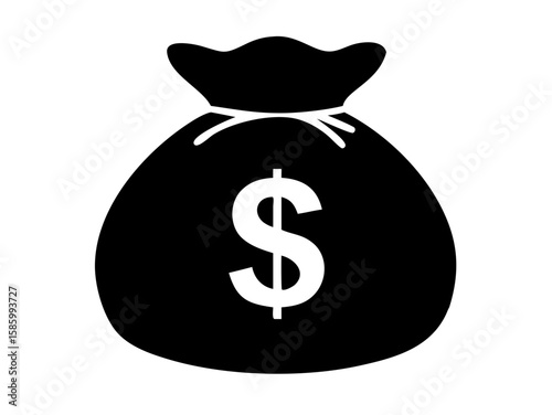 bag with dollar icon vector