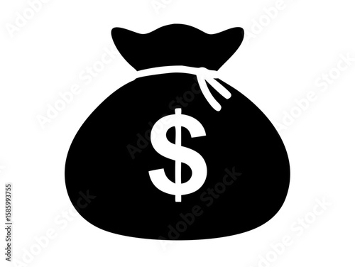 bag with dollar icon vector