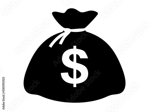 bag with dollar icon vector