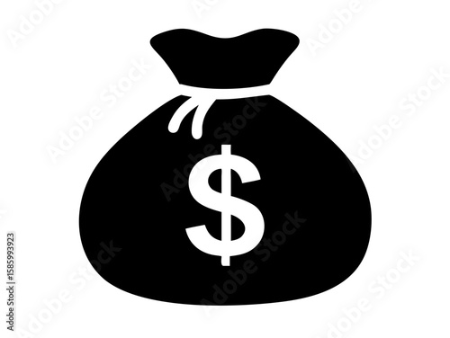 bag with dollar icon vector