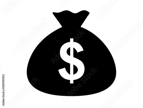 bag with dollar icon vector