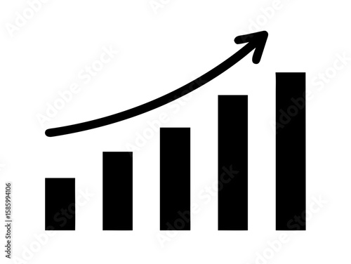 business graph with arrow vector art