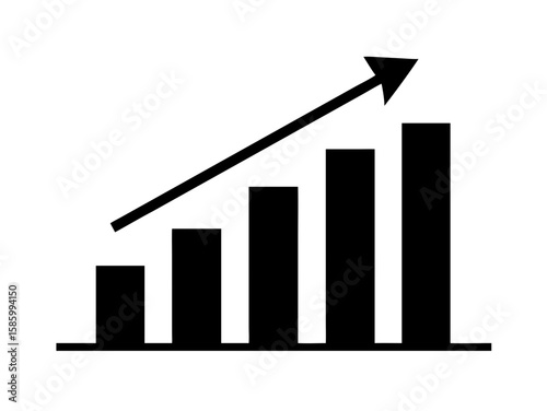business graph with arrow vector art