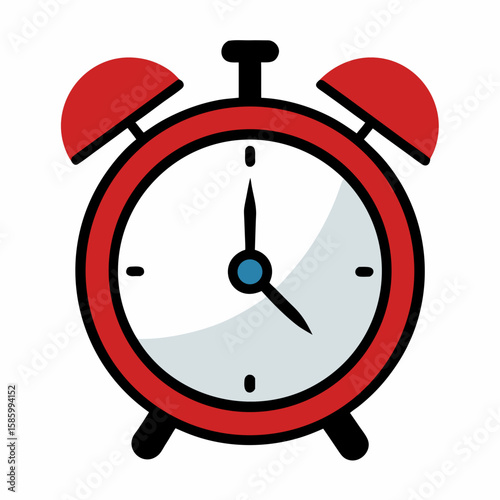 red alarm clock