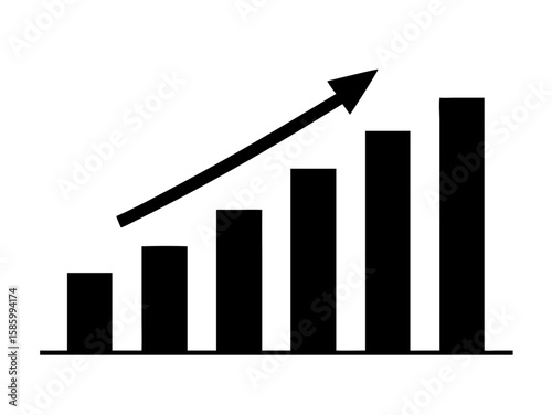 business graph with arrow vector art