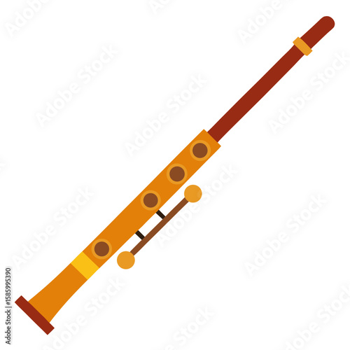flute isolated on white background