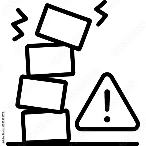 Unreliable quality outline icon vector