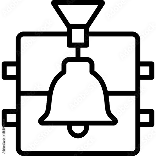Casting flask outline icon vector