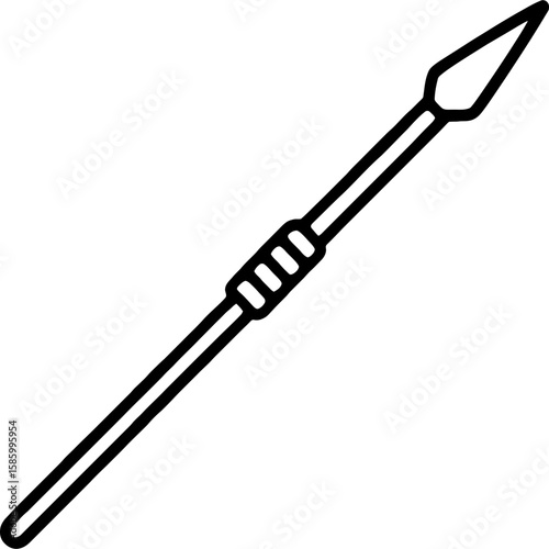 Javelin outline icon vector
