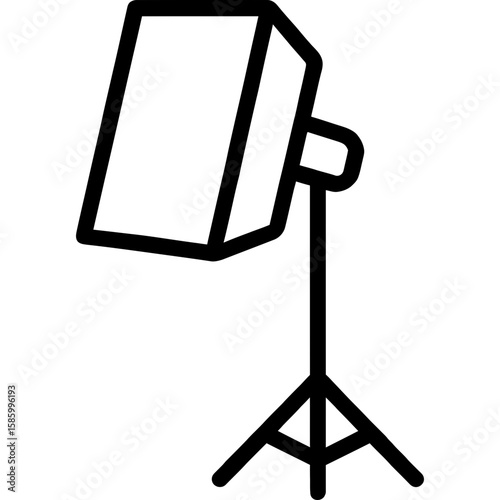 Softbox lighting studio icon outline vector