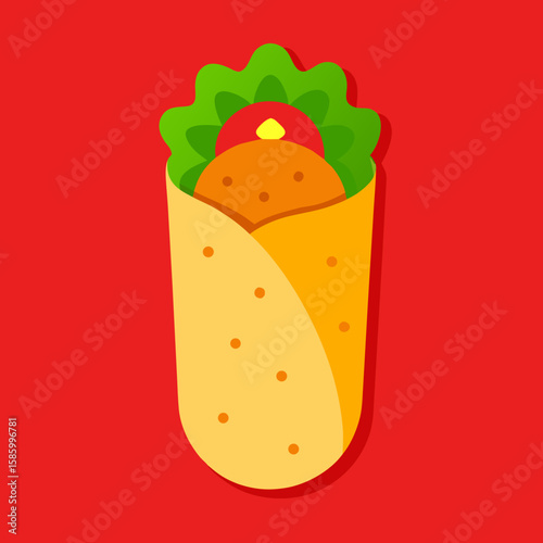 Cute Ice Cream Icon with Chocolate and Strawberry Toppings Sweet Dessert Vector Illustration for Food and Dessert Design