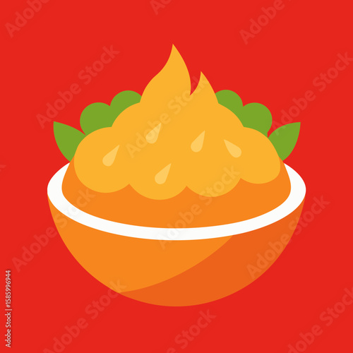 Fruit Topped Cake Vector Illustration with Cream Dessert Design for Birthday Celebration, Sweet Bakery Food Icon and Delicious Holiday Treat Cartoon Style