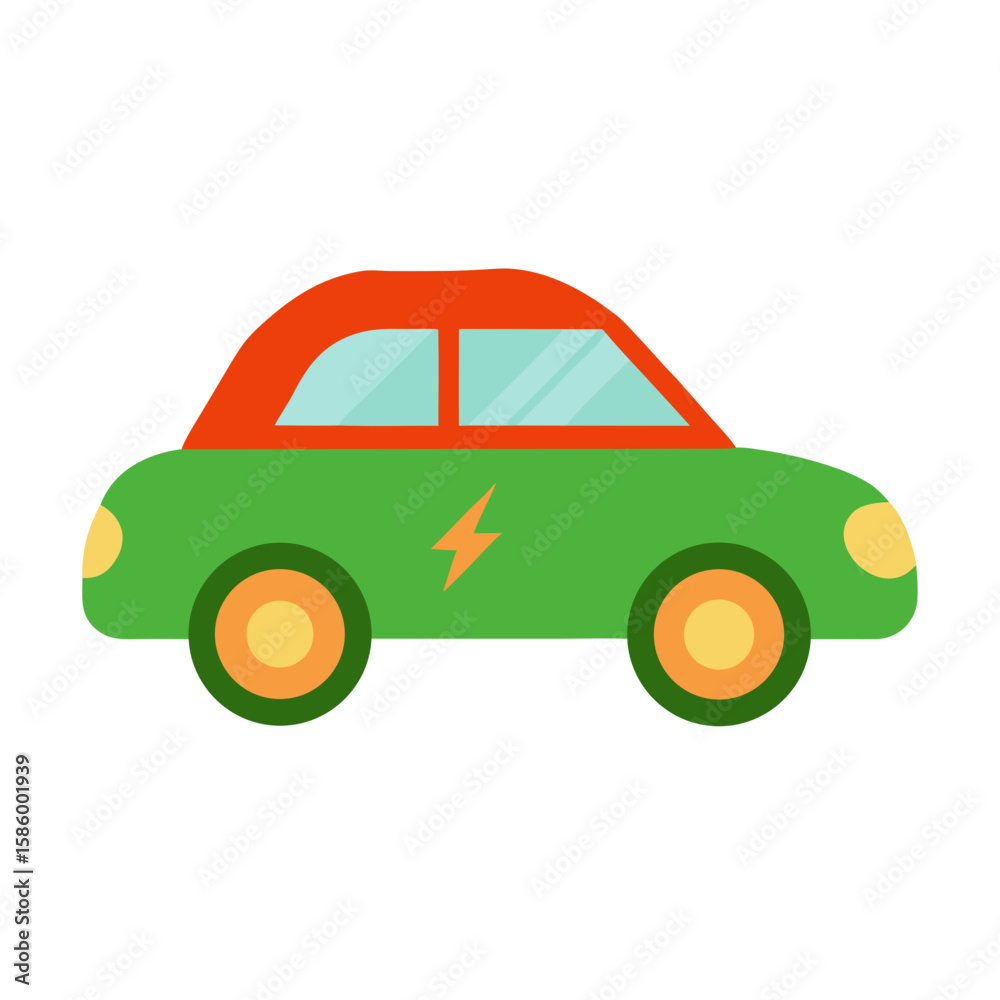 Fototapeta premium green car on a white background