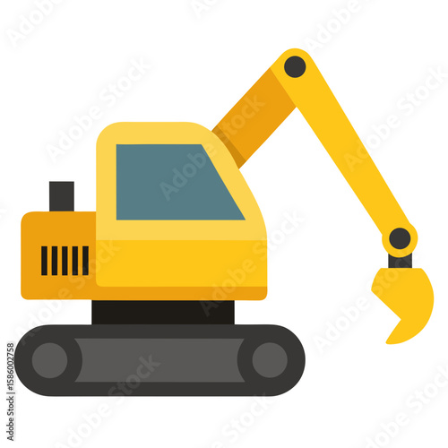 yellow bulldozer excavator