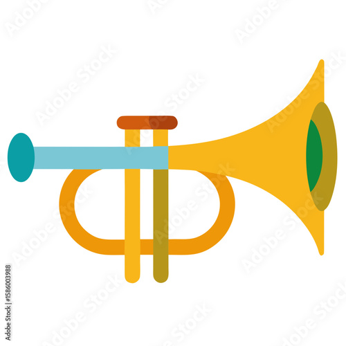 vector illustration of a trumpet