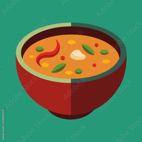 vegetable soup in a bowl