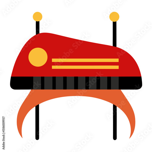illustration of a red chair