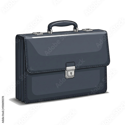 Blue Professional Business Briefcase Icon

