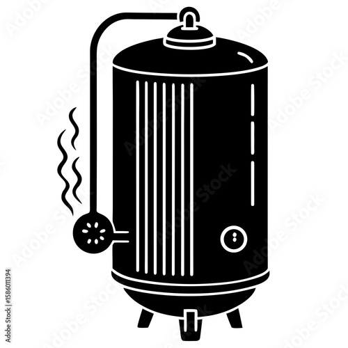 Water Heater  Icon AI Generated Household Device Line Art for Microstock Design