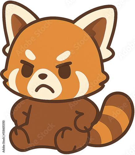화난, 레서판다, 귀여운, 표정, 동물, 캐릭터, 분노, 짜증, 감정, angry, red panda, cute, expression, mad, animal, character, furious, annoyed, emotion
