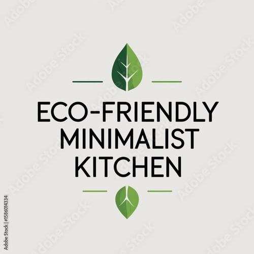Eco friendly minimalist kitchen design concept for sustainable living and interior decor inspiration idea