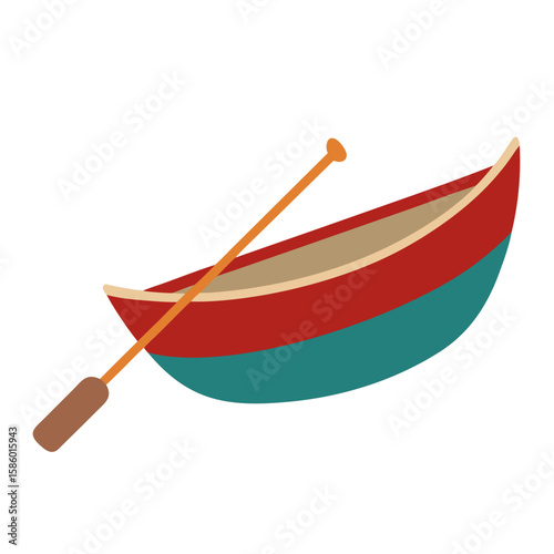 boat on white background