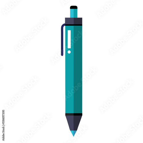 blue pen isolated on white background
