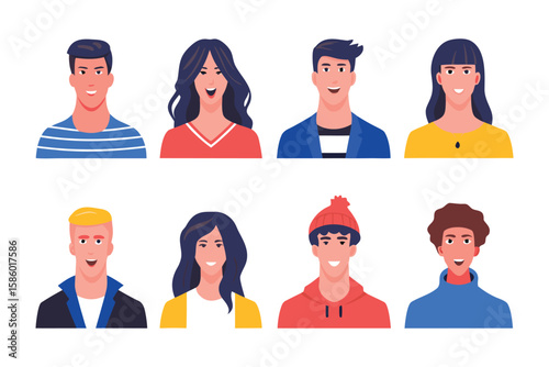 Diverse Faces: A vibrant collection of unique faces, each showcasing individuality and emotion, creating a visual tapestry of human expression.