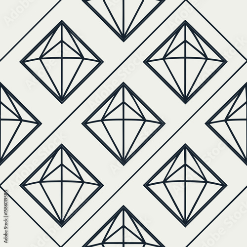 Geometric Diamond Design Background Vector Pattern
