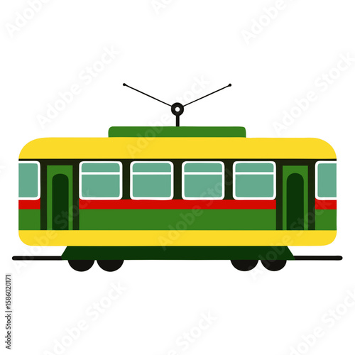 tram vector illustration