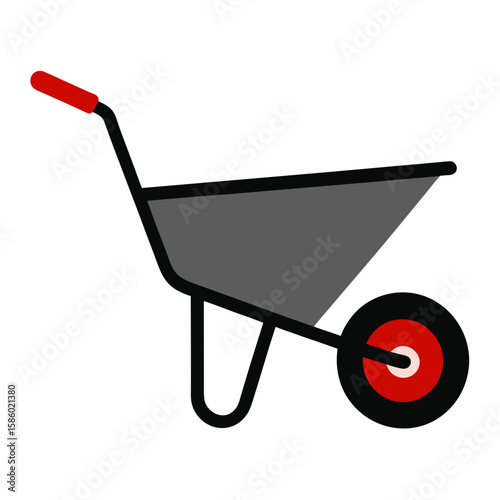 wheelbarrow isolated on white