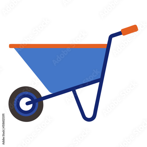 wheelbarrow on a white background