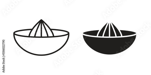 Hand Juicer icon. linear style sign for mobile concept and web design.