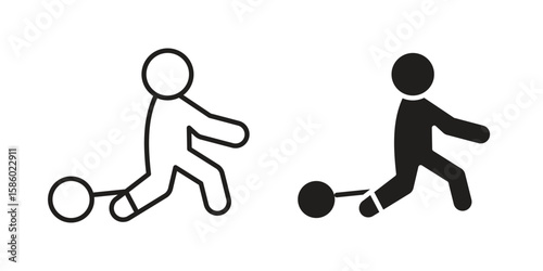 Guilty human icon. linear style sign for mobile concept and web design.