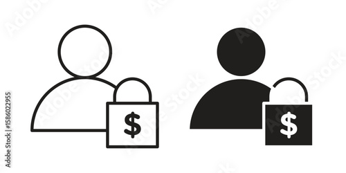 Guarantor icon. linear style sign for mobile concept and web design.