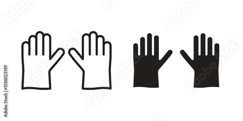 Gloves icon. linear style sign for mobile concept and web design.