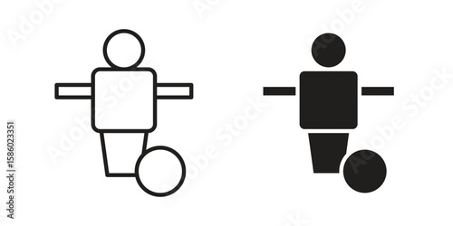 Foosball icon. linear style sign for mobile concept and web design.