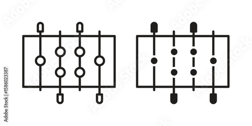 Foosball icon. linear style sign for mobile concept and web design.
