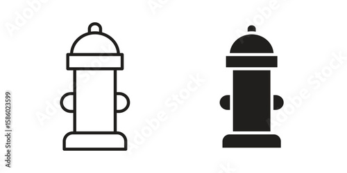 Fire hydrant icon. linear style sign for mobile concept and web design.