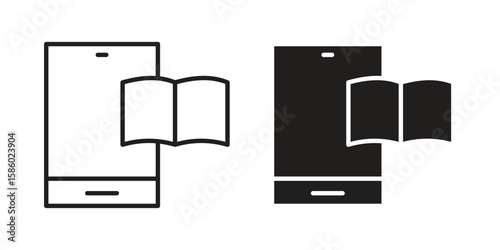 Ebook icon. linear style sign for mobile concept and web design.