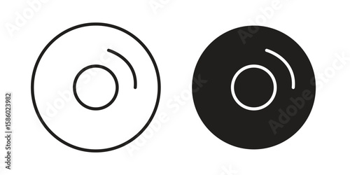 DVD icon. linear style sign for mobile concept and web design.