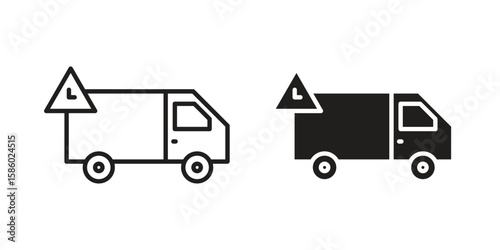 Delivery delay icon. linear style sign for mobile concept and web design.